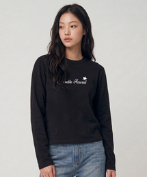 アナラブルスタークロップ長袖Tシャツ (VLS232) ブラック