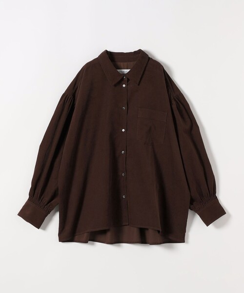 quaranciel（カランシエル）の「〈洗濯機可能〉シャツコール ギャザー レギュラーカラー ルーズ シャツ（シャツ/ブラウス・レディース・ブラウン/ナチュラル・ONE SIZE）」の20枚目の写真