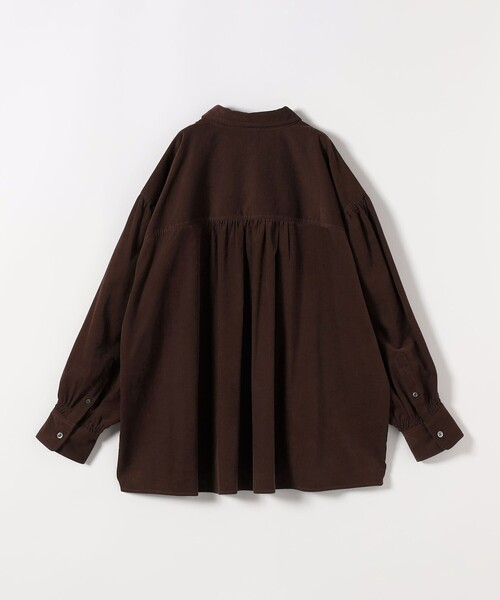 quaranciel（カランシエル）の「〈洗濯機可能〉シャツコール ギャザー レギュラーカラー ルーズ シャツ（シャツ/ブラウス・レディース・ブラウン/ナチュラル・ONE SIZE）」の21枚目の写真