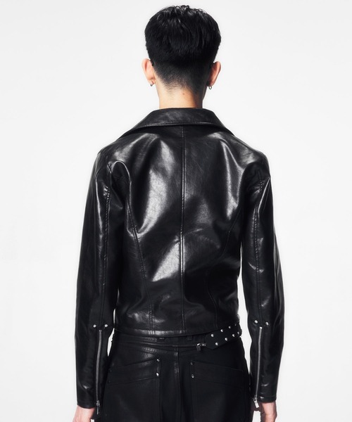 Jent Louis（ジェントルイス）の「Switch Riders Jacket / スイッチライダースジャケット（ライダースジャケット・メンズ・ブラック/グレー・M/S/L）」の6枚目の写真