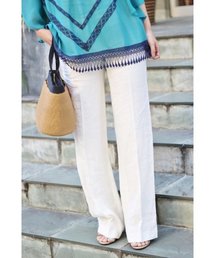 INCOTEX ホワイトリネンパンツ◆