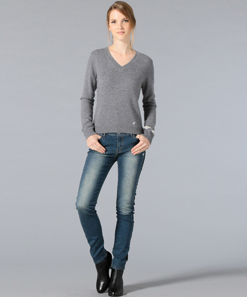 LOVELESS(ラブレス)の「【LOVELESS】WOMENS カシミヤVネックニット(ニット/セーター・レディース・グレー/ブラック/ピンク・34/36)」の13枚目の写真