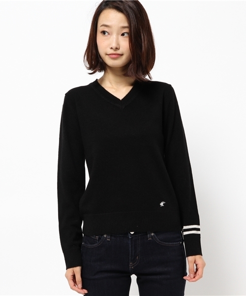LOVELESS(ラブレス)の「【LOVELESS】WOMENS カシミヤVネックニット(ニット/セーター・レディース・グレー/ブラック/ピンク・34/36)」の6枚目の写真