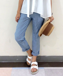 LBC | コットンシャンブレー無地トラウザーパンツ(その他パンツ)