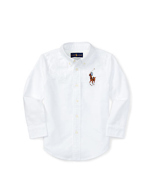 POLO RALPH LAUREN CHILDRENSWEAR(ポロ ラルフ ローレン チルドレンズウェア)の「ロングスリーブ オックスフォード ラグビーシャツ(シャツ/ブラウス・キッズ・ホワイト・7/6)」の2枚目の写真
