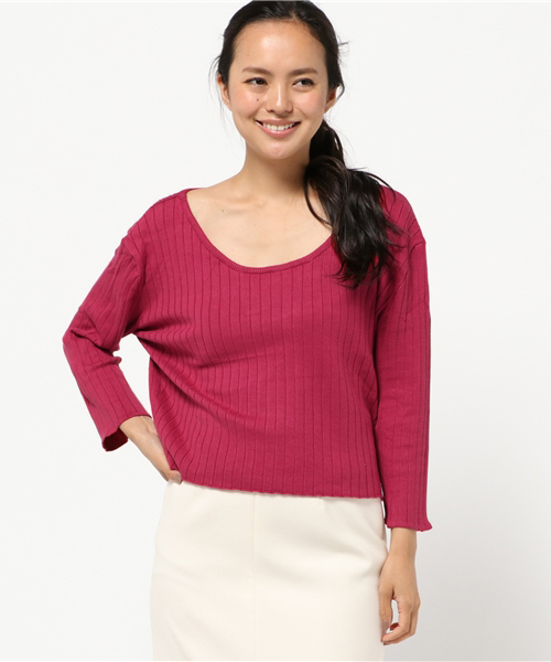 mystic（ミスティック）の「ジートリブニットP/O（ニット/セーター・レディース・ブラック/グレー/ブルー/ピンク/アイボリー・ﾌﾘ-）」の5枚目の写真