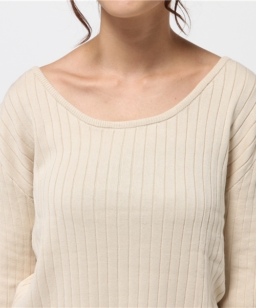 mystic（ミスティック）の「ジートリブニットP/O（ニット/セーター・レディース・ブラック/グレー/ブルー/ピンク/アイボリー・ﾌﾘ-）」の9枚目の写真