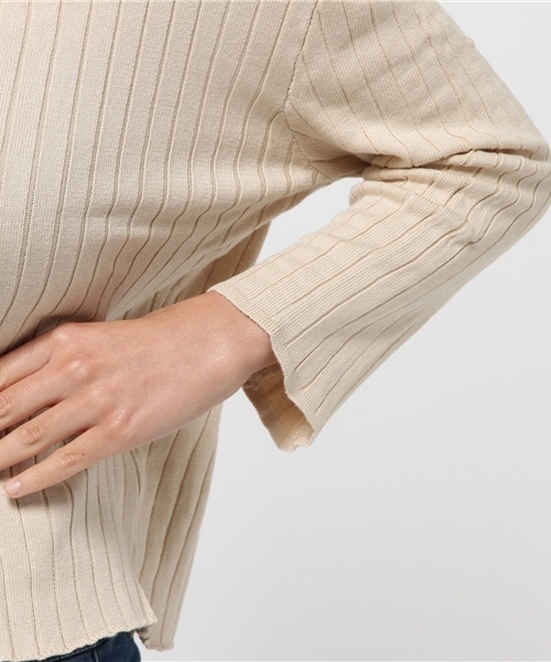 mystic（ミスティック）の「ジートリブニットP/O（ニット/セーター・レディース・ブラック/グレー/ブルー/ピンク/アイボリー・ﾌﾘ-）」の10枚目の写真