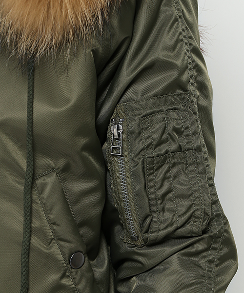 VENCEEXCHANGE（ヴァンスエクスチェンジ）の「Ｎ２-Ｂジャケット（ミリタリージャケット・レディース・ブラック/オリーブ・LARGE/MEDIUM）」の9枚目の写真