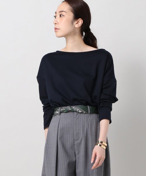 Spick & Span(スピックアンドスパン)の「#2way ウシロVアキ カットプルオーバー◆(Tシャツ/カットソー・レディース・グレー/ホワイト/ネイビー・FREE)」の3枚目の写真