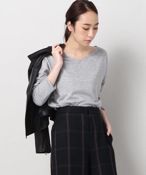 Spick & Span(スピックアンドスパン)の「#2way ウシロVアキ カットプルオーバー◆(Tシャツ/カットソー・レディース・グレー/ホワイト/ネイビー・FREE)」の1枚目の写真