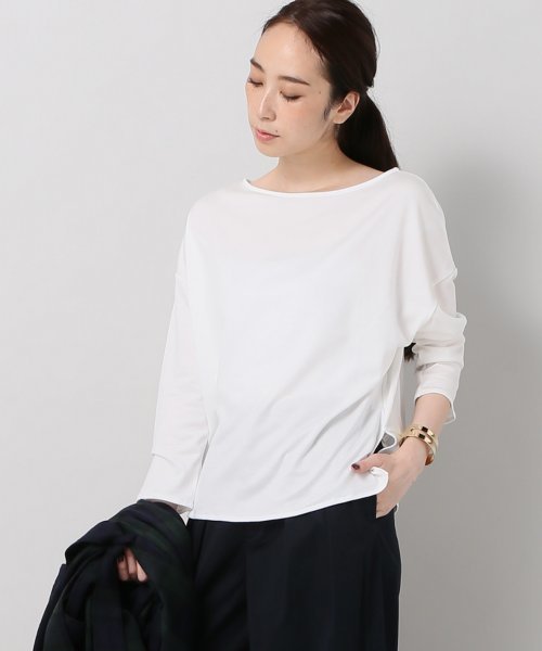 Spick & Span(スピックアンドスパン)の「#2way ウシロVアキ カットプルオーバー◆(Tシャツ/カットソー・レディース・グレー/ホワイト/ネイビー・FREE)」の2枚目の写真