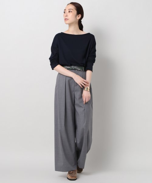 Spick & Span(スピックアンドスパン)の「#2way ウシロVアキ カットプルオーバー◆(Tシャツ/カットソー・レディース・グレー/ホワイト/ネイビー・FREE)」の17枚目の写真