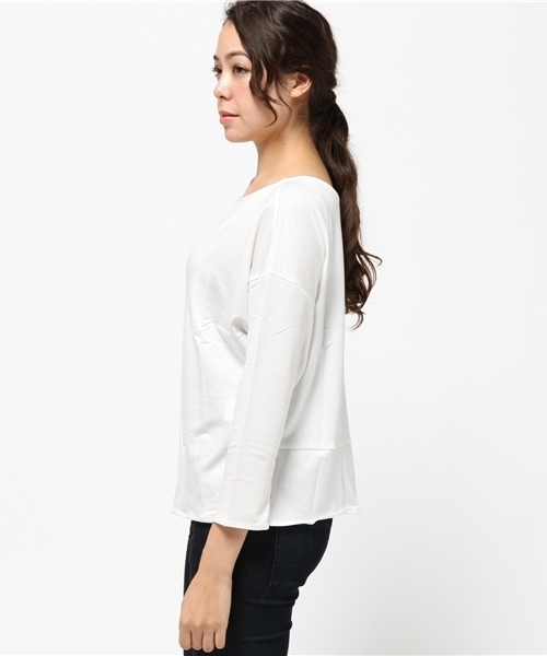 Spick & Span(スピックアンドスパン)の「#2way ウシロVアキ カットプルオーバー◆(Tシャツ/カットソー・レディース・グレー/ホワイト/ネイビー・FREE)」の5枚目の写真