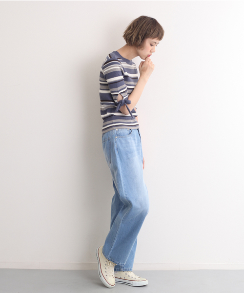 MERLOT（メルロー）の「ボーイズデニムパンツ585-2527（デニムパンツ・レディース・ブルー/ネイビー/ライトブルー・FREE）」の7枚目の写真