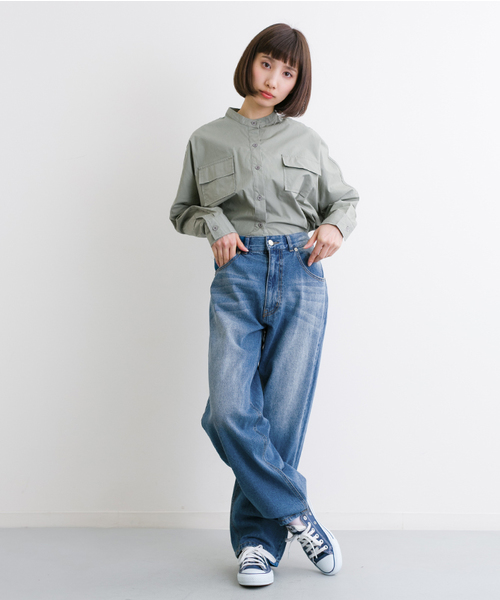 MERLOT（メルロー）の「ボーイズデニムパンツ585-2527（デニムパンツ・レディース・ブルー/ネイビー/ライトブルー・FREE）」の8枚目の写真