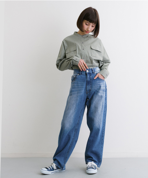 MERLOT（メルロー）の「ボーイズデニムパンツ585-2527（デニムパンツ・レディース・ブルー/ネイビー/ライトブルー・FREE）」の9枚目の写真