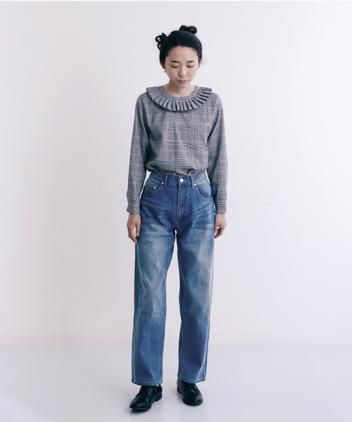 MERLOT（メルロー）の「ボーイズデニムパンツ585-2527（デニムパンツ・レディース・ブルー/ネイビー/ライトブルー・FREE）」の13枚目の写真