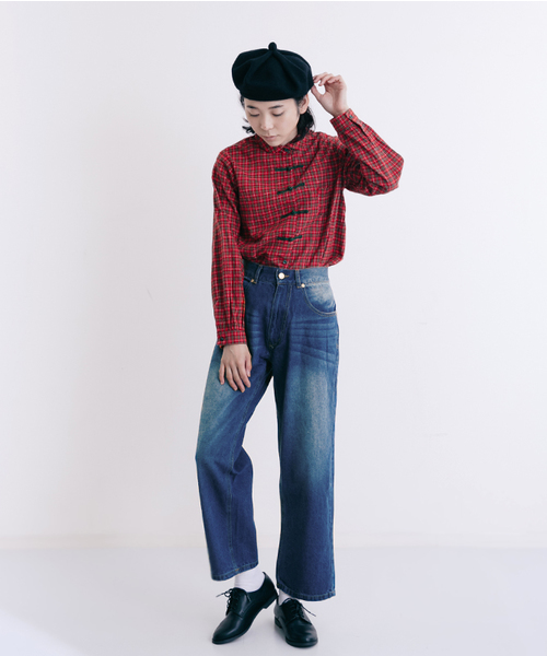 MERLOT（メルロー）の「ボーイズデニムパンツ585-2527（デニムパンツ・レディース・ブルー/ネイビー/ライトブルー・FREE）」の11枚目の写真