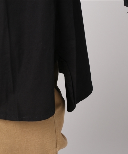 titivate（ティティベイト）の「ﾌﾞﾛｰﾄﾞﾘﾎﾞﾝﾌﾚｱｽﾘｰﾌﾞﾌﾞﾗｳｽ（シャツ/ブラウス・レディース・ブラック/ホワイト/キャメル/レッド・M）」の13枚目の写真