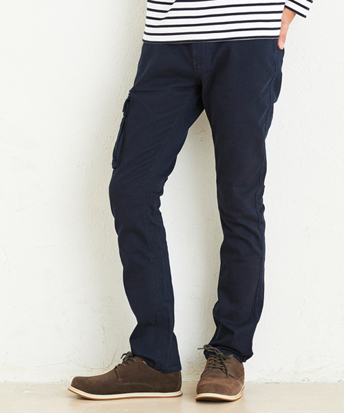 KRIFF MAYER(クリフメイヤー)の「ストレッチツイルスリムカーゴパンツ(カーゴパンツ・メンズ・ベージュ/カーキ/ダークネイビー/ブラック/サンドベージュ・SMALL/LARGE/MEDIUM/X-LARGE)」の1枚目の写真