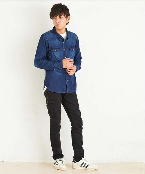 KRIFF MAYER(クリフメイヤー)の「ストレッチツイルスリムカーゴパンツ(カーゴパンツ・メンズ・ベージュ/カーキ/ダークネイビー/ブラック/サンドベージュ・SMALL/LARGE/MEDIUM/X-LARGE)」の18枚目の写真