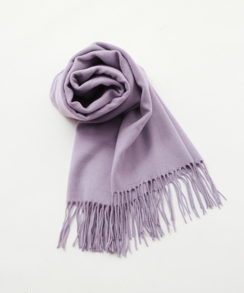 A part by(アパートバイ)の「カシミヤウールストール 763213 (ストール/ショール・レディース・ナチュラル/チャコールグレー/ブラック/ライトブルー/ライトパープル/オレンジ/ベージュ/ライトグレー・FREE)」の12枚目の写真