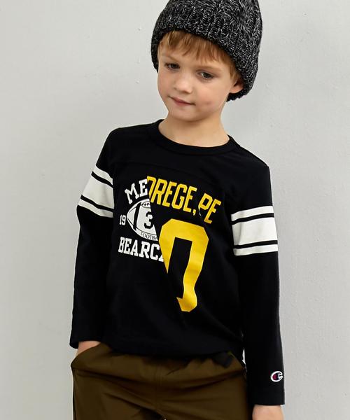 Champion（チャンピオン）の「■■■【キッズ】別注 Champion(チャンピオン) リメイクプリント ◆（Tシャツ/カットソー・キッズ・グレー/ブラック/ホワイト・110cm/130cm/120cm/100cm）」の4枚目の写真