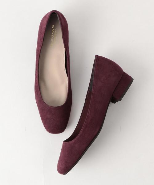BEAUTY&YOUTH UNITED ARROWS（ビューティーアンドユースユナイテッドアローズ）の「BY スエードスクエアフラットパンプス3.0 ◆（パンプス・レディース・ピンク/ブラック/モカ/オリーブ/ダークグレー/ワインレッド・35h/37/36/38/36h/37h）」の6枚目の写真