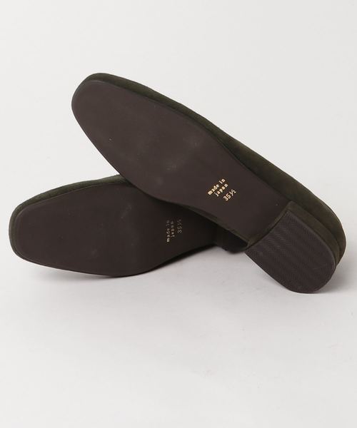 BEAUTY&YOUTH UNITED ARROWS（ビューティーアンドユースユナイテッドアローズ）の「BY スエードスクエアフラットパンプス3.0 ◆（パンプス・レディース・ピンク/ブラック/モカ/オリーブ/ダークグレー/ワインレッド・35h/37/36/38/36h/37h）」の9枚目の写真