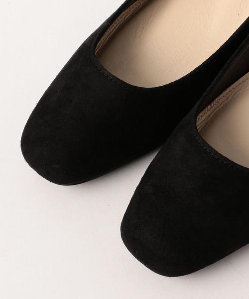 BEAUTY&YOUTH UNITED ARROWS（ビューティーアンドユースユナイテッドアローズ）の「BY スエードスクエアフラットパンプス3.0 ◆（パンプス・レディース・ピンク/ブラック/モカ/オリーブ/ダークグレー/ワインレッド・35h/37/36/38/36h/37h）」の11枚目の写真