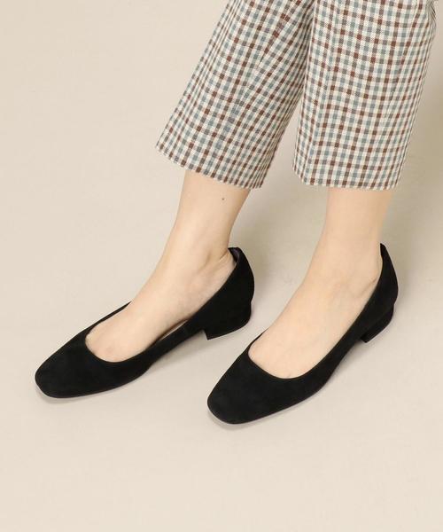 BEAUTY&YOUTH UNITED ARROWS（ビューティーアンドユースユナイテッドアローズ）の「BY スエードスクエアフラットパンプス3.0 ◆（パンプス・レディース・ピンク/ブラック/モカ/オリーブ/ダークグレー/ワインレッド・35h/37/36/38/36h/37h）」の7枚目の写真