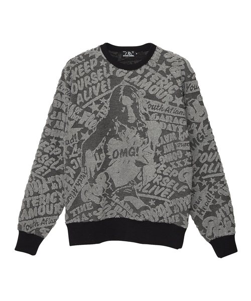 HYSTERIC GLAMOUR/ヒステリックグラマー　ジャガードスウェット HYSTERIC GLAMOUR（ヒステリックグラマー）の「POP LOGOジャカード