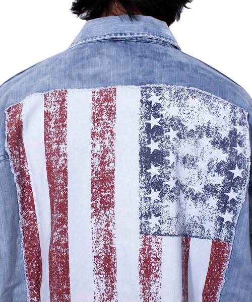 ８(eight)（エイト）の「リメイクデニムシャツ ビッグシャツ 星条旗（シャツ/ブラウス・メンズ・サックスブルー/ブルー・FREE）」の13枚目の写真