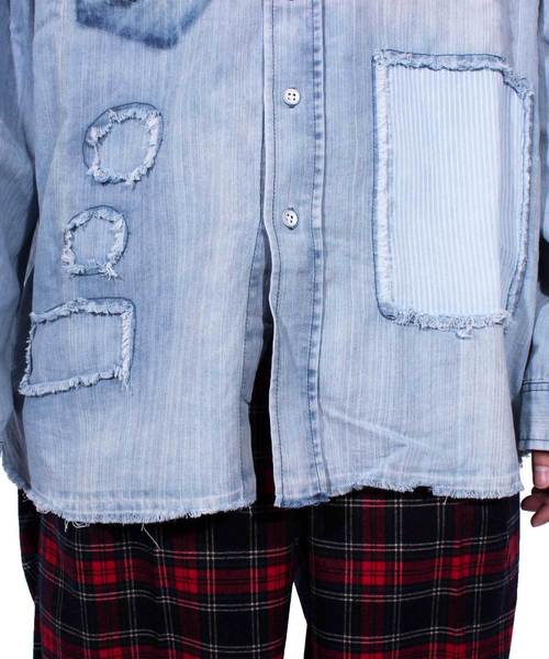 ８(eight)（エイト）の「リメイクデニムシャツ ビッグシャツ 星条旗（シャツ/ブラウス・メンズ・サックスブルー/ブルー・FREE）」の14枚目の写真
