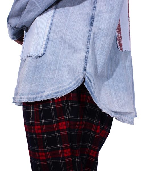 ８(eight)（エイト）の「リメイクデニムシャツ ビッグシャツ 星条旗（シャツ/ブラウス・メンズ・サックスブルー/ブルー・FREE）」の15枚目の写真