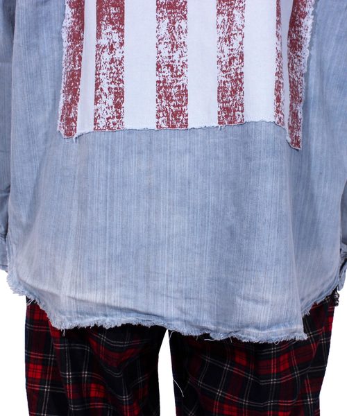 ８(eight)（エイト）の「リメイクデニムシャツ ビッグシャツ 星条旗（シャツ/ブラウス・メンズ・サックスブルー/ブルー・FREE）」の16枚目の写真