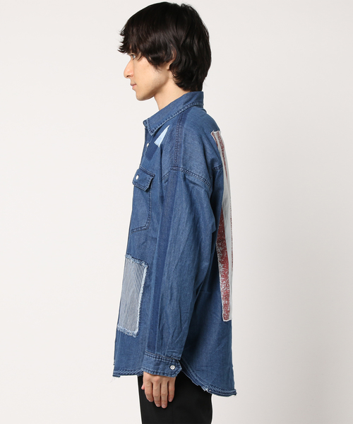 ８(eight)（エイト）の「リメイクデニムシャツ ビッグシャツ 星条旗（シャツ/ブラウス・メンズ・サックスブルー/ブルー・FREE）」の22枚目の写真