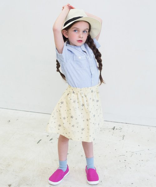 BREEZE（ブリーズ）の「ネット限定バンドカラーシャツ（シャツ/ブラウス・キッズ・ストライプ/カーキ/オフホワイト・120/110/90/140/100/130/80/95）」の9枚目の写真