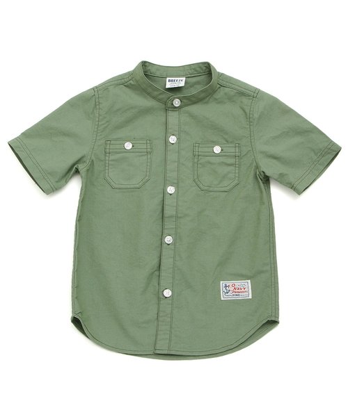 BREEZE（ブリーズ）の「ネット限定バンドカラーシャツ（シャツ/ブラウス・キッズ・ストライプ/カーキ/オフホワイト・120/110/90/140/100/130/80/95）」の11枚目の写真