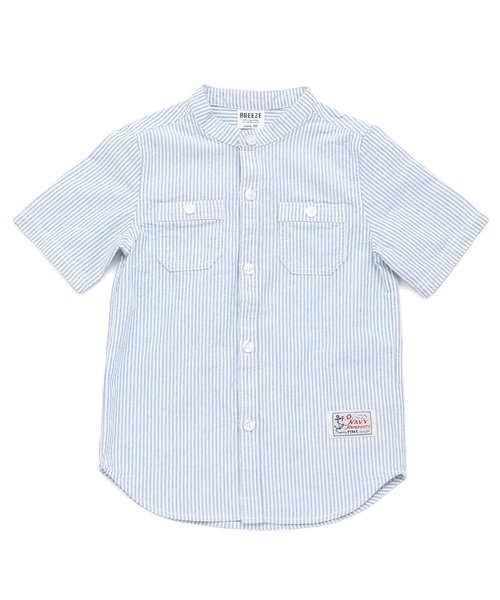 BREEZE（ブリーズ）の「ネット限定バンドカラーシャツ（シャツ/ブラウス・キッズ・ストライプ/カーキ/オフホワイト・120/110/90/140/100/130/80/95）」の17枚目の写真
