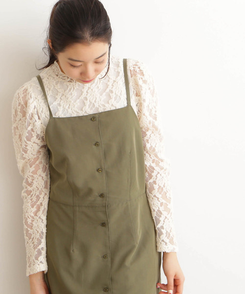 FREE'S MART(フリーズマート)の「起毛レースパワショルハイネックブラウス(シャツ/ブラウス・レディース・ホワイト/ブルー/ブラック・FREE)」の1枚目の写真