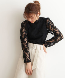 FREE'S MART | 起毛レースパワショルハイネックブラウス(シャツ/ブラウス)