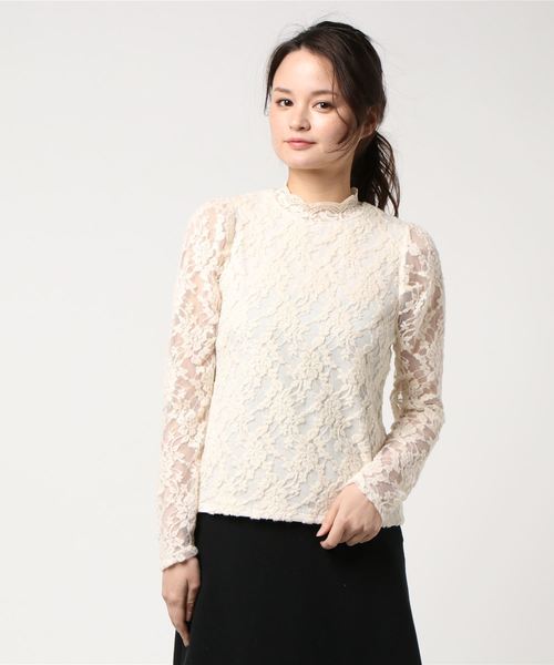 FREE'S MART(フリーズマート)の「起毛レースパワショルハイネックブラウス(シャツ/ブラウス・レディース・ホワイト/ブルー/ブラック・FREE)」の13枚目の写真