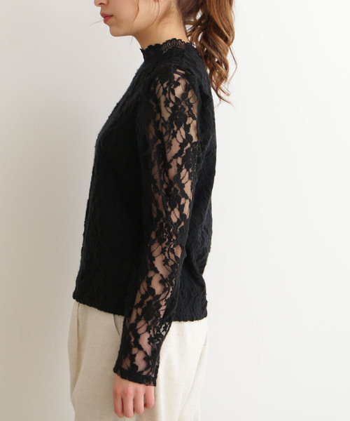 FREE'S MART(フリーズマート)の「起毛レースパワショルハイネックブラウス(シャツ/ブラウス・レディース・ホワイト/ブルー/ブラック・FREE)」の22枚目の写真