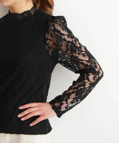 FREE'S MART(フリーズマート)の「起毛レースパワショルハイネックブラウス(シャツ/ブラウス・レディース・ホワイト/ブルー/ブラック・FREE)」の21枚目の写真