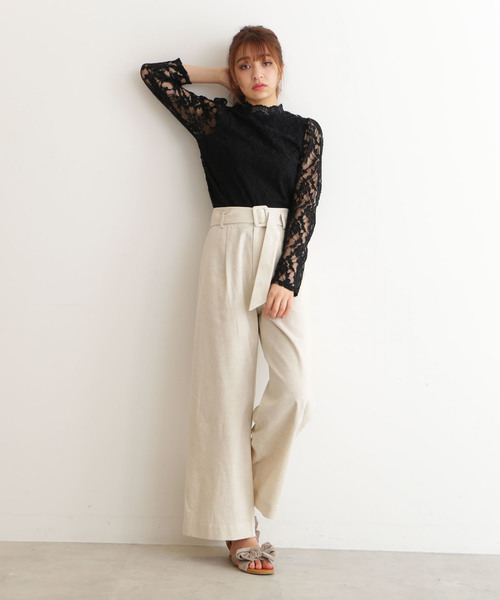 FREE'S MART(フリーズマート)の「起毛レースパワショルハイネックブラウス(シャツ/ブラウス・レディース・ホワイト/ブルー/ブラック・FREE)」の15枚目の写真