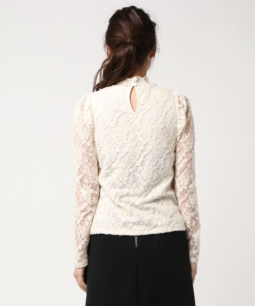 FREE'S MART(フリーズマート)の「起毛レースパワショルハイネックブラウス(シャツ/ブラウス・レディース・ホワイト/ブルー/ブラック・FREE)」の5枚目の写真