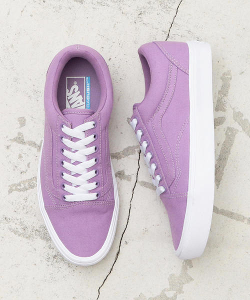 VANS(バンズ)の「【国内exclusive】 <VANS(バンズ)>∴ OLD SKOOL LITE/オールドスクール о(スニーカー・レディース・ライム/ライラック・4h/6/6h/5h/5)」の1枚目の写真