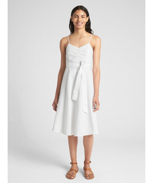 GAP | Fit and Flare Cami Dress in Linen-Cotton(ワンピース)